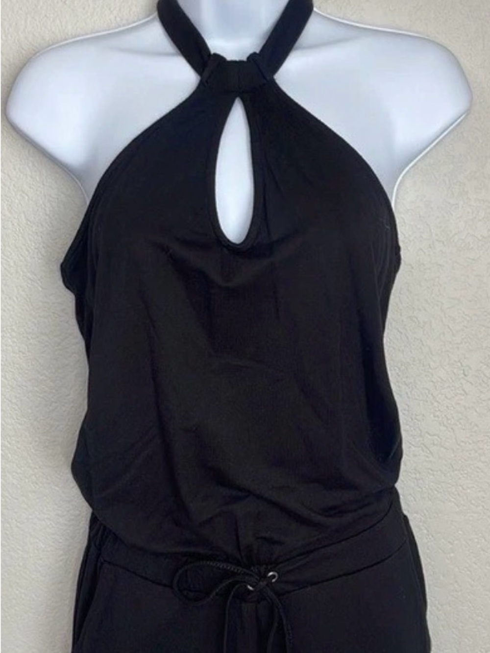 BB Dakota Black Sleeveless Drawstring Jumpsuit